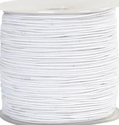 Elastiksnor - 1 MM - Hvid - 250 M