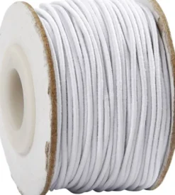 Elastiksnor - Tykkelse 1 MM - Hvid - 25 M