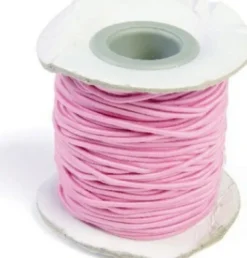 Elastiksnor - Tykkelse 1,2 MM - 25 M - Lyserød