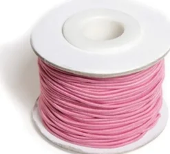 Elastiksnor - Tykkelse 1,2 MM - 25 M - Lyserød
