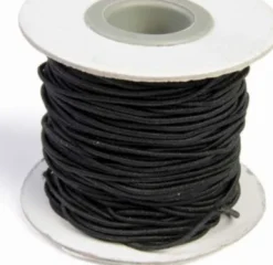 Elastiksnor - Tykkelse 1,2 MM - 25 M - Sort