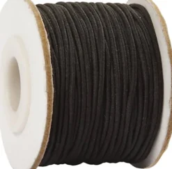 Elastiksnor - Tykkelse 1 MM - Sort - 25 M