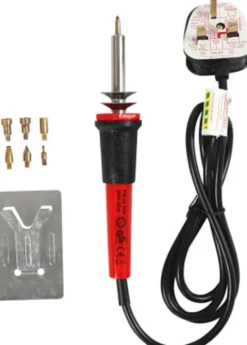 Elbrænder - Str. 19X3 CM - Stik Uk-Plug - Sort - Rød - 1 Stk