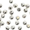 Endeperler - Ø 3 MM - Hulstr. 1 MM - Forsølvet - 20 Stk