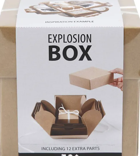 Explosion Box - Str. 7X7X7,5+12X12X12 CM - Natur - 1 Stk