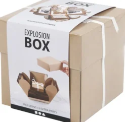 Explosion Box - Str. 7X7X7,5+12X12X12 CM - Natur - 1 Stk