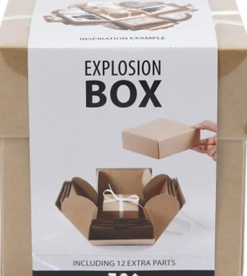 Explosion Box - Str. 7X7X7,5+12X12X12 CM - Natur - 1 Stk