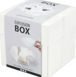 Explosion Box - Str. 7X7X7,5+12X12X12 CM - Råhvid - 1 Stk