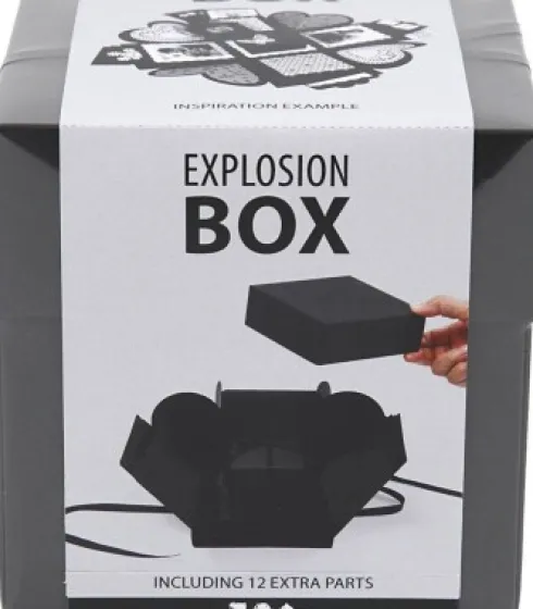 Explosion Box - Str. 7X7X7,5+12X12X12 CM - Sort - 1 Stk