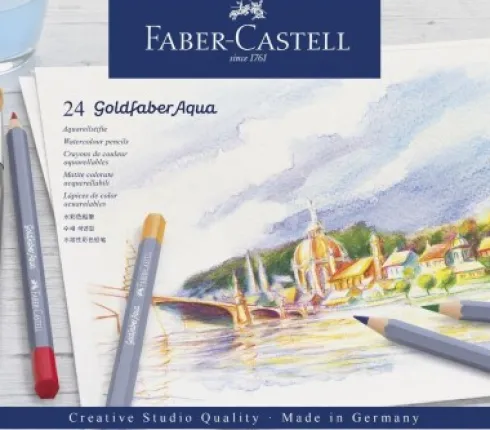 Faber-Castell - Akvarel Blyanter I Tinæske - Goldfaber Aqua - 24 Stk