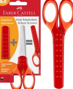 Faber-Castell - Grip Børnesaks Med Beskyttelse - Rød