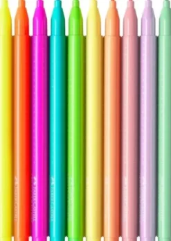 Faber-Castell - Grip Tusser Sæt - Neon Og Pastel - 10 Stk