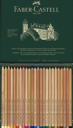 Faber-Castell - Pitt Pastel Farveblyanter I Tinæske - 24 Stk