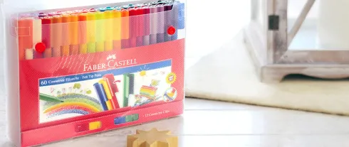 Faber-Castell - Tusser - Connector Felt Tip Pens - 60 Farver