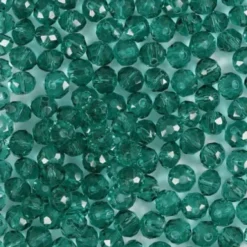 Facetperler - Ø 4 MM - Hulstr. 1 MM - Grøn - 45 Stk
