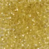 Facetperler - Ø 4 MM - Hulstr. 1 MM - Gul - 45 Stk