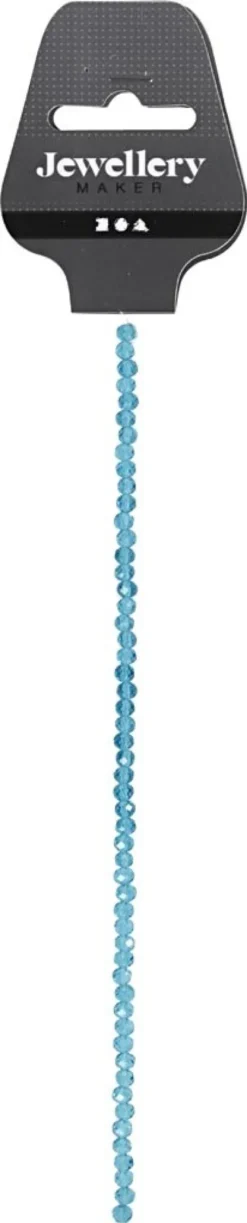 Facetperler - Ø 4 MM - Hulstr. 1 MM - Turkis - 45 Stk