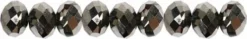 Facetperler - Str. 5X6 MM - Hulstr. 1 MM - Metallic Grå - 100 Stk