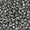 Facetperler - Str. 3X4 MM - Hulstr. 0,8 MM - Metallic Grå - 100 Stk