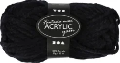 Fantasia Polyacrylgarn - L 35 M - Pind 9-10 - Sort - 50 G