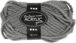 Fantasia Polyacrylgarn - L 35 M - Pind 9-10 - Grå - 50 G