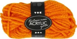 Fantasia Polyacrylgarn - L 35 M - Pind 9-10 - Neon Orange - 50 G
