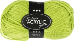 Fantasia Polyacrylgarn - L 80 M - Pind 4,5-5 - Lys Grøn - 50 G