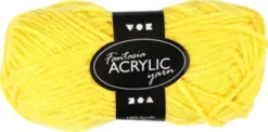 Fantasia Polyacrylgarn - L 80 M - Pind 4,5-5 - Gul - 50 G