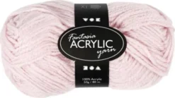 Fantasia Polyacrylgarn - L 80 M - Pind 4,5-5 - Lys Rød - 50 G