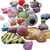 Fantasy Plastperlemix - Str. 5-35 MM - Hulstr. 1-4 MM - 1000 G