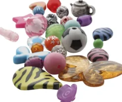 Fantasy Plastperlemix - Str. 5-35 MM - Hulstr. 1-4 MM - 1000 G