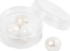 Ferskvandsperler - Gennemboret På Langs - Ø 13-14 MM - Hulstr. 0,8 MM - Perlemor - 4Stk