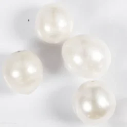 Ferskvandsperler - Gennemboret På Langs - Ø 13-14 MM - Hulstr. 0,8 MM - Perlemor - 4Stk