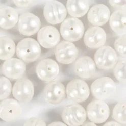 Ferskvandsperler - Gennemboret På Langs - Ø 4 MM - Hulstr. 1 MM - Perlemor - 40Stk