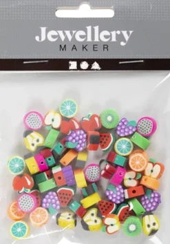 Figurperler - Frugt - Ø 10 MM - Hulstr. 1,5 MM - 60 Stk