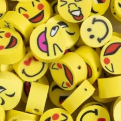 Figurperler - Smiley - Ø 10 MM - Hulstr. 1,5 MM - 60 Stk