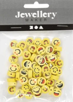 Figurperler - Smiley - Ø 10 MM - Hulstr. 1,5 MM - 60 Stk