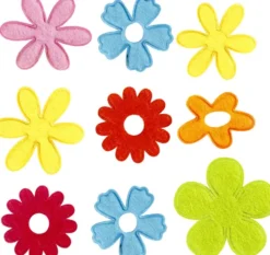 Filtblomster - Str. 35X45 MM - Tykkelse 1,2 MM - 135 Stk