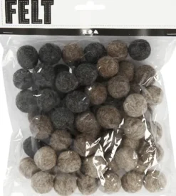 Filtkugler - Ø 20 MM - Natur - 64 Stk