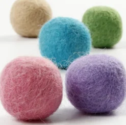 Filtkugler - Ø 20 MM - Pastel Gul - 64 Stk