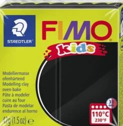 Fimo - Ler Til Ovn - Kids - Sort - 42 G