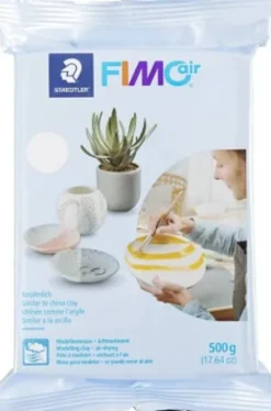 Fimo - Selvhærdende Ler - Air - Hvid - 500 G