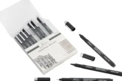 Fineliners Penne Sæt - 0,1-0,3 MM - Nassau - 10 Stk