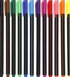 Fineliner Tusser - Vandbaserede - 0,6-0,7 MM - 12 Stk