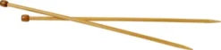 Firkantede Strikkepinde Sæt - Bambus Træ - B 6,5 MM - L 35 CM
