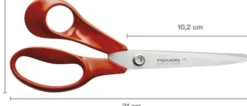 Fiskars - Classic Universalsaks - Venstre Hånd - Rød - 21 CM