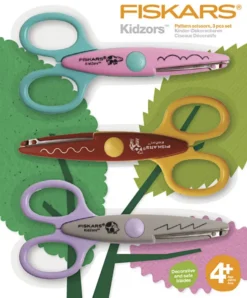 Fiskars - Kidzors Mønstersaks - Flodhest, Kamel Og Pindsvin - 3 Stk