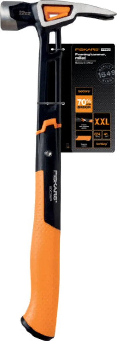 Fiskars - Pro 22 Oz Framing Hammer Milled - Isocore Kløfthammer