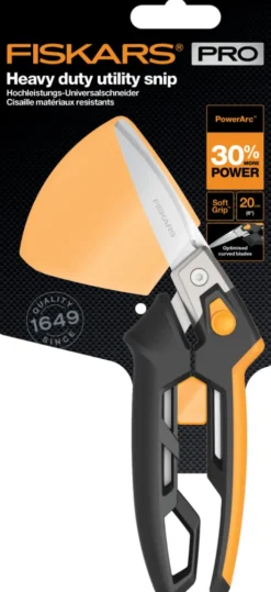 Fiskars - Pro Powerarc Heavy Duty Utility Snip - Universalsaks - 21 CM