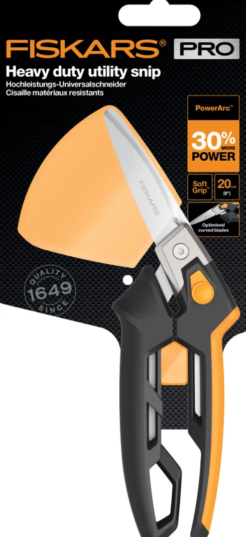 Fiskars - Pro Powerarc Heavy Duty Utility Snip - Universalsaks - 21 CM